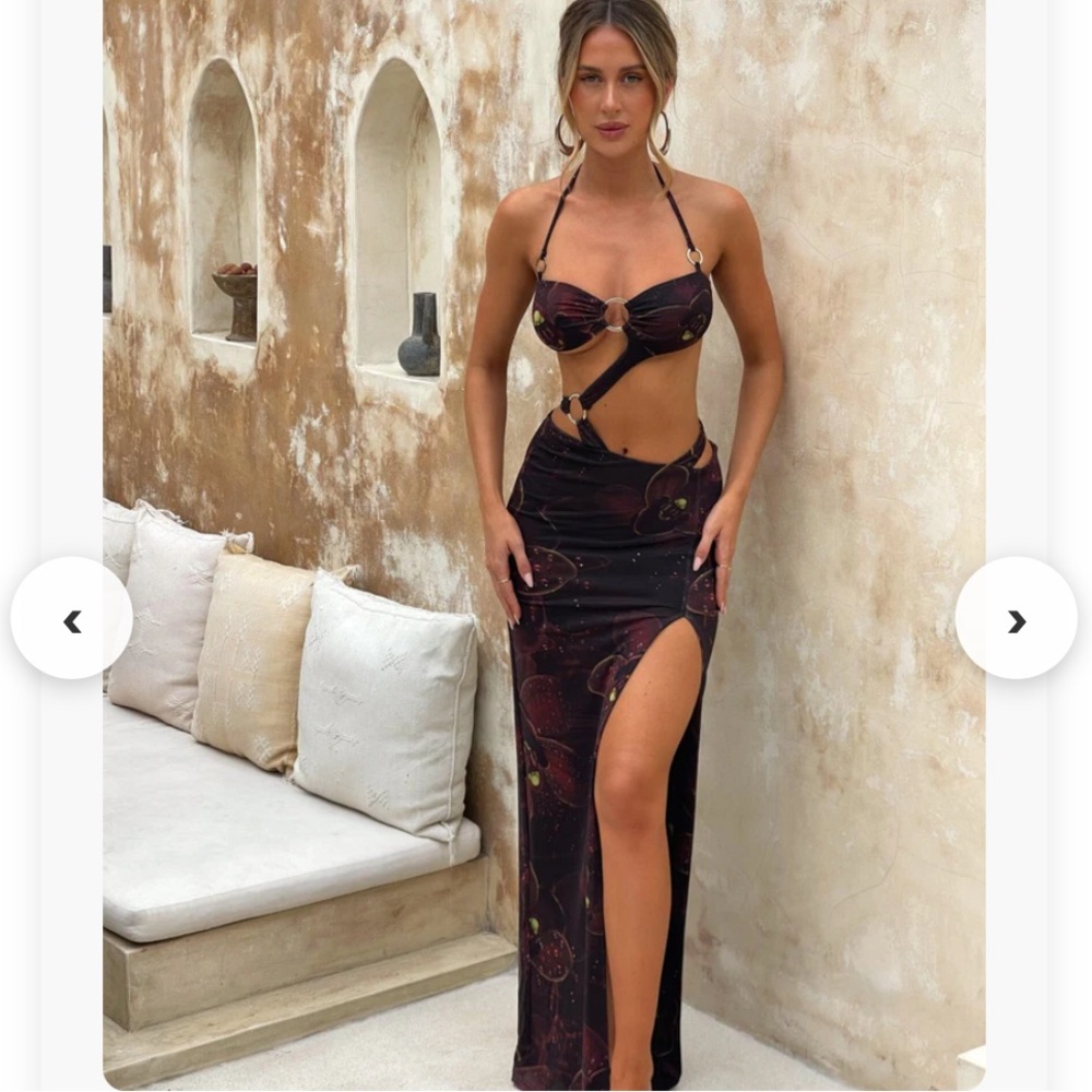 Outcast EXCLUSIVE Cutout Elektra Halter Maxi Dress Muse